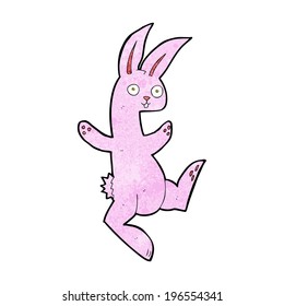 caricatura divertida conejo rosa