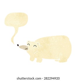 lustiger Eisbär mit Sprachblase