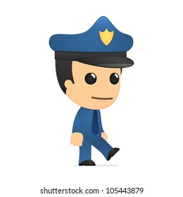 funny cartoon policeman in various poses for use in advertising, presentations, brochures, blogs, documents and forms, etc.