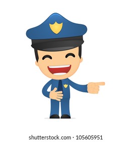 funny cartoon policeman in various poses for use in advertising, presentations, brochures, blogs, documents and forms, etc.