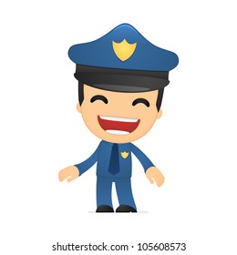 funny cartoon policeman in various poses for use in advertising, presentations, brochures, blogs, documents and forms, etc.