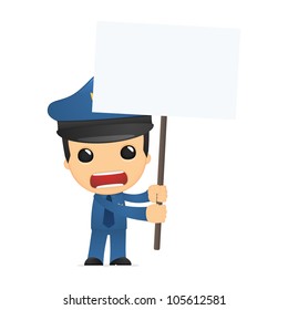 funny cartoon policeman in various poses for use in advertising, presentations, brochures, blogs, documents and forms, etc.