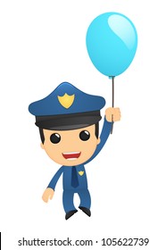 funny cartoon policeman in various poses for use in advertising, presentations, brochures, blogs, documents and forms, etc.