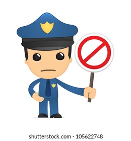 funny cartoon policeman in various poses for use in advertising, presentations, brochures, blogs, documents and forms, etc.