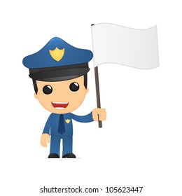 funny cartoon policeman in various poses for use in advertising, presentations, brochures, blogs, documents and forms, etc.