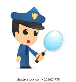 funny cartoon policeman in various poses for use in advertising, presentations, brochures, blogs, documents and forms, etc.