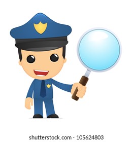 funny cartoon policeman in various poses for use in advertising, presentations, brochures, blogs, documents and forms, etc.