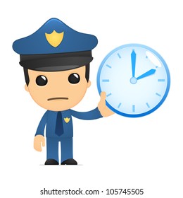 funny cartoon policeman in various poses for use in advertising, presentations, brochures, blogs, documents and forms, etc.