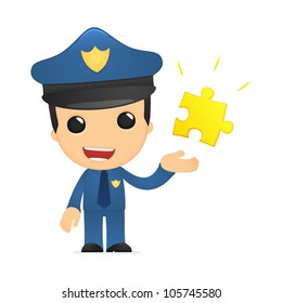 funny cartoon policeman in various poses for use in advertising, presentations, brochures, blogs, documents and forms, etc.