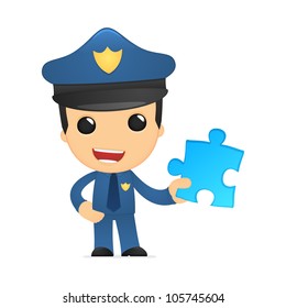funny cartoon policeman in various poses for use in advertising, presentations, brochures, blogs, documents and forms, etc.