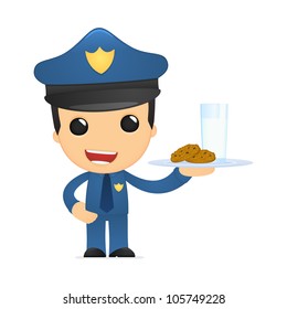 funny cartoon policeman in various poses for use in advertising, presentations, brochures, blogs, documents and forms, etc.
