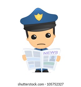 funny cartoon policeman in various poses for use in advertising, presentations, brochures, blogs, documents and forms, etc.