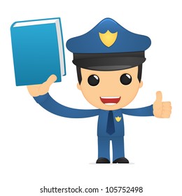 funny cartoon policeman in various poses for use in advertising, presentations, brochures, blogs, documents and forms, etc.