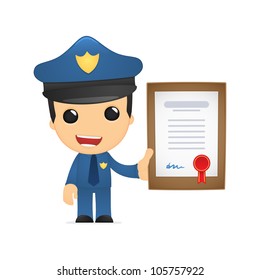 funny cartoon policeman in various poses for use in advertising, presentations, brochures, blogs, documents and forms, etc.