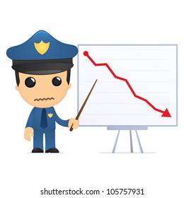 funny cartoon policeman in various poses for use in advertising, presentations, brochures, blogs, documents and forms, etc.