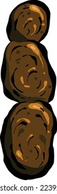 Funny Cartoon Poop oder Poo Vector Illustration