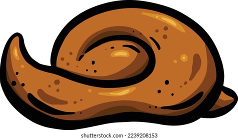 Funny Cartoon Poop or Poo Vector Illustration