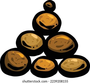 Graciosa ilustración de poop o vector de poo