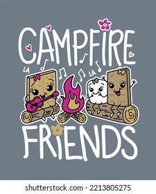 Funny Cartoon Print design.  Editable colors and vector curves.  For your t-shirts, stickers or cover designs. Hope you like it. 