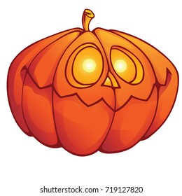 funny cartoon pumpkins. Vector illustration.