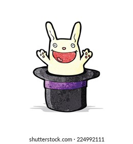funny cartoon rabbit in hat