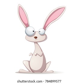 Funny, cartoon rabbit illustration Vector eps 10