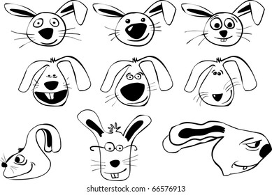 funny cartoon rabbits