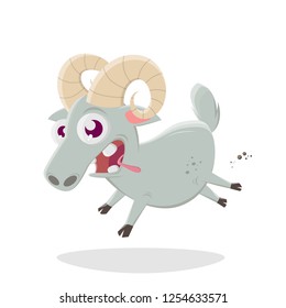 funny cartoon ram vector illustration