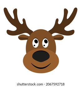 Funny cartoon reindeer for Christmas 