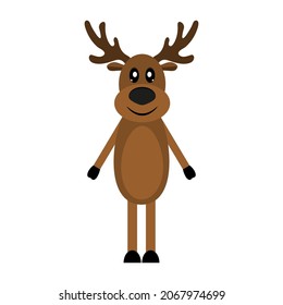 Funny cartoon reindeer for Christmas 