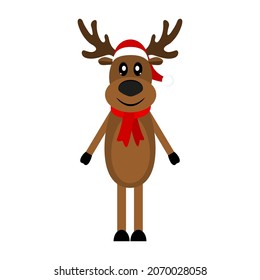 Funny cartoon reindeer for Christmas 