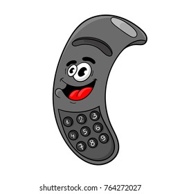 Funny cartoon remote control design of the character. vector illustration