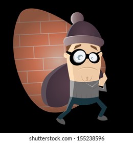 funny cartoon robber