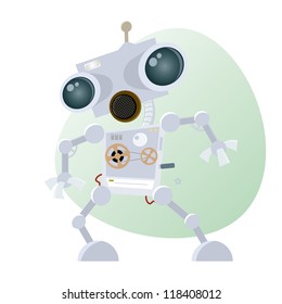 funny cartoon robot