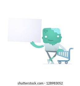 funny cartoon robot in various poses for use in advertising, presentations, brochures, blogs, documents and forms, etc.