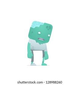 funny cartoon robot in various poses for use in advertising, presentations, brochures, blogs, documents and forms, etc.