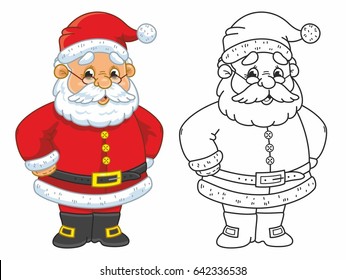 Funny Cartoon Santa Claus Lost His: vector de stock (libre de regalías