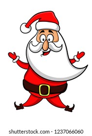 funny cartoon Santa Claus, vector illustration
