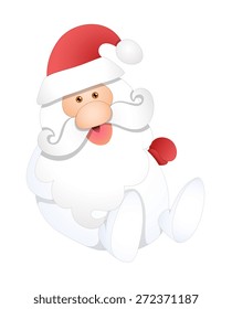 Funny Cartoon Santa in Snowman Body