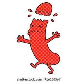 funny cartoon sausage character