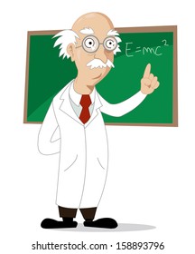 funny cartoon scientist 