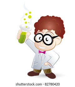 funny cartoon scientist