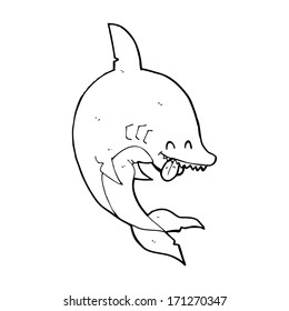 funny cartoon shark