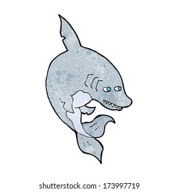 tiburón de caricatura divertido