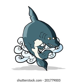 lustiger Cartoon-Hai