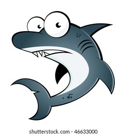 funny cartoon shark