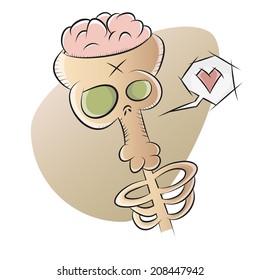 funny cartoon skeleton
