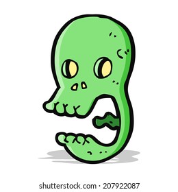 crânio de desenho animado engraçado