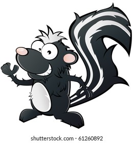 funny cartoon skunk