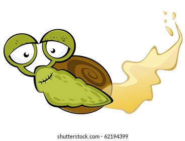 lustige Cartoon-Schnecke